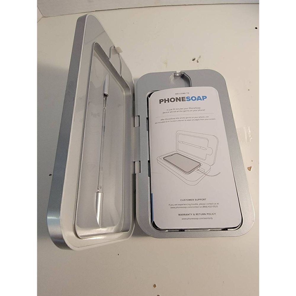 PhoneSoap Unisex Silver UV Light Sanitizer Phone Cleaner One Size